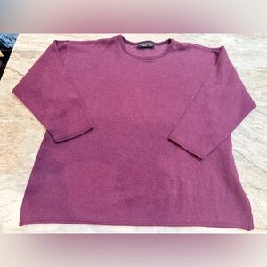 Vintage Metropolitan New York 10001 Purple Ribbed Knit Sweater 90s Y2K